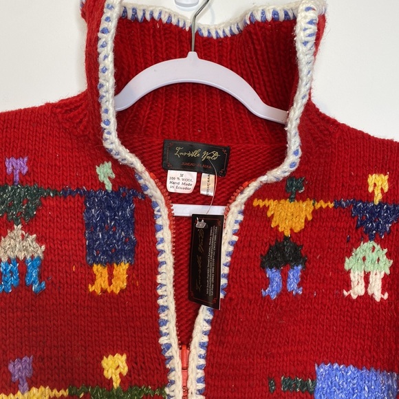 NWT Invisible World Cardigan- Juneau Alaska Neighbors. 100% Wool Size M - Picture 2 of 12